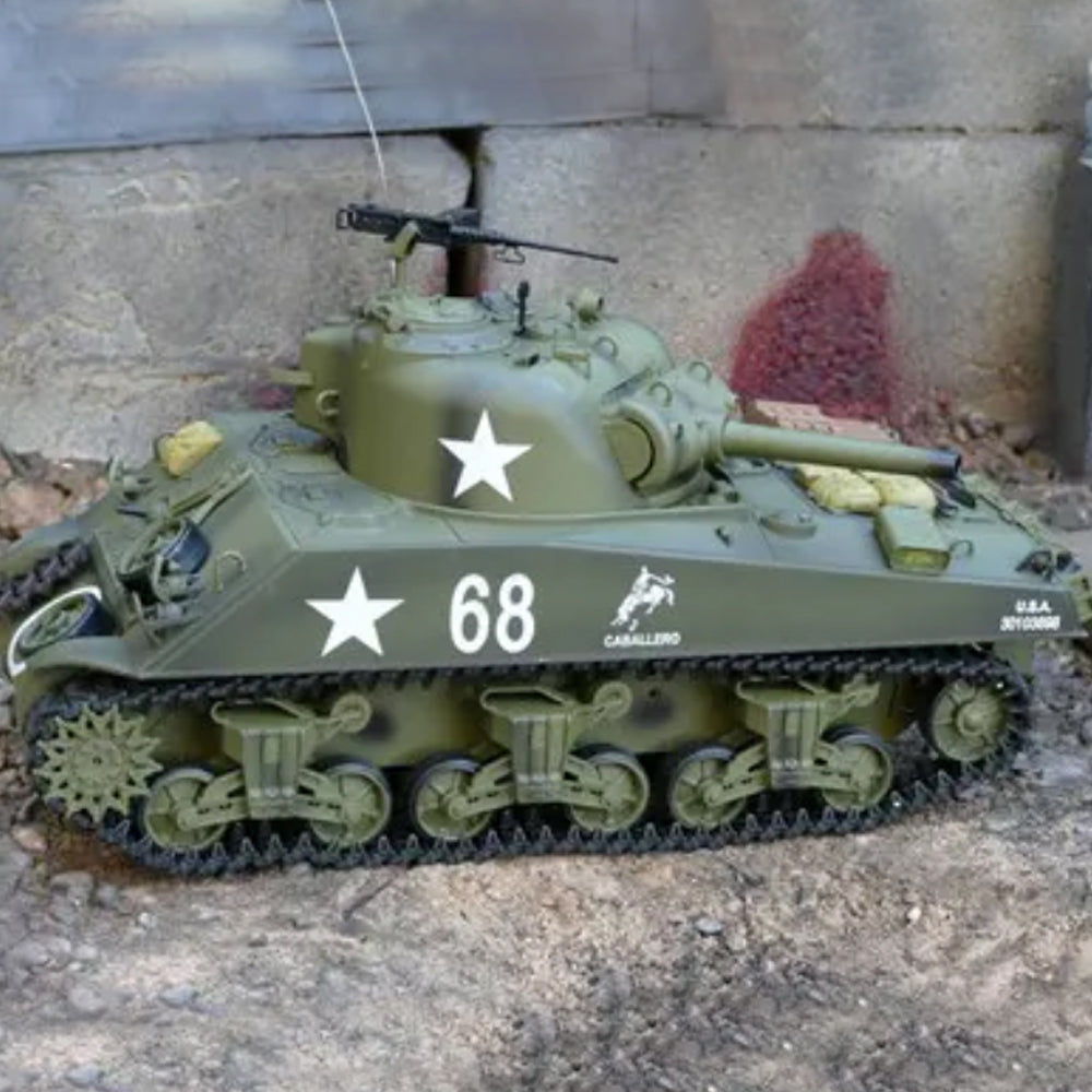 Heng Long M4A3 Sherman RC Tank 3898 2.4G 1:16 RC Battle Tank - Standard Version